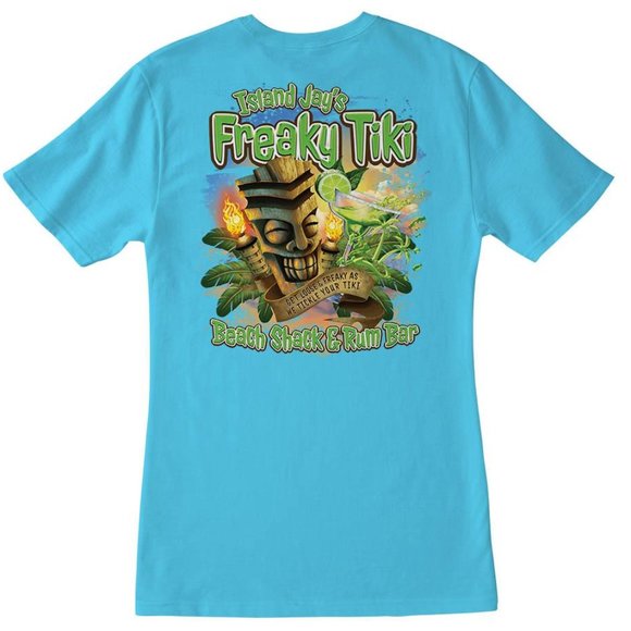Island Jay Tops - Island Jay's Freaky Tiki V-Neck T-Shirt